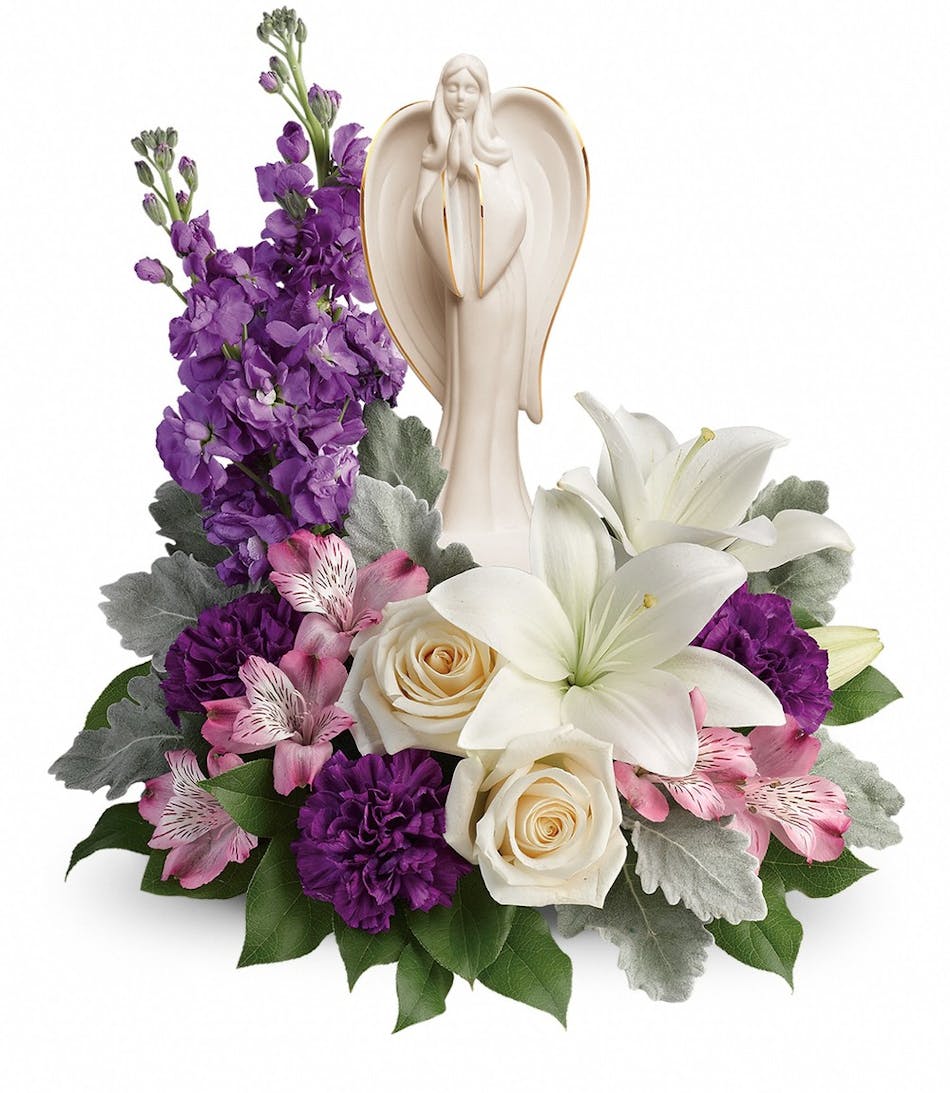 Sympathy Flowers with Angel Bouquet - Same-day Delivery