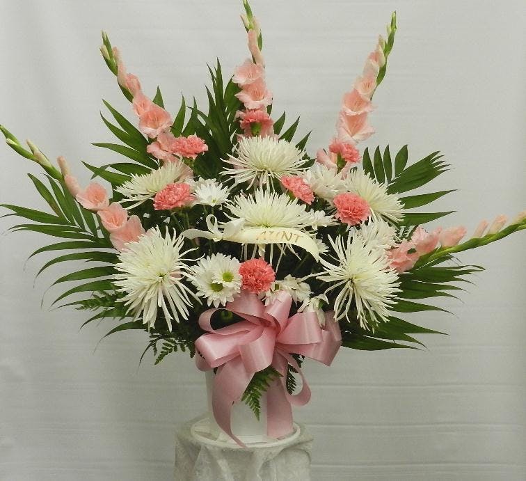"Funeral Basket" Available Same Day Flower Delivery to Derby, Shelton
