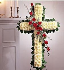 Cross with roses