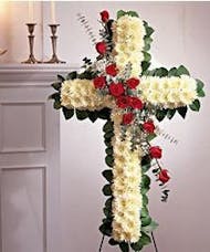 Cross with roses