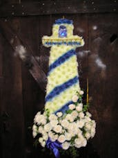 Lighthouse with roses