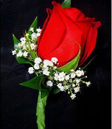 Single Rose Boutonniere - Select your color