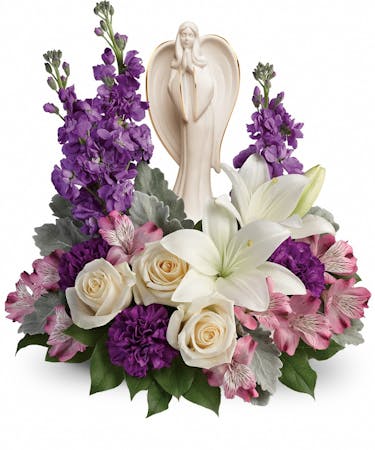 delivery sympathy bouquet angel flowers 3a t274 grace