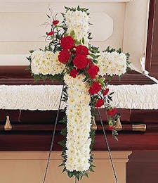 Cross with Carnations